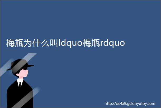 梅瓶为什么叫ldquo梅瓶rdquo