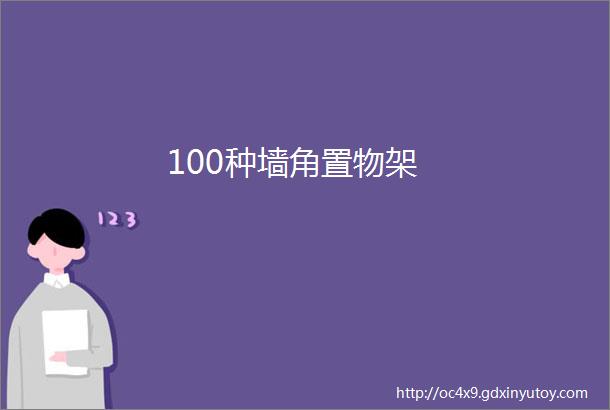 100种墙角置物架